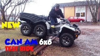 The New Can Am 6x6 Outlander 1000 XT ATV test ride [upl. by Nnhoj321]