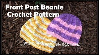 Front Post Beanie Crochet Pattern [upl. by Leihcim]