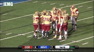 LIVE FOOTBALL College of the Desert vsSan Bernardino Valley 111018  San Bernardino CA [upl. by Wolf]