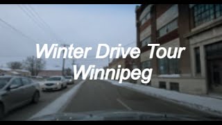 Cloudy Winter Drive Tour From HSC to King Edward St Winnipeg Manitoba Canada 4K 24fps HD Video [upl. by Eloc]