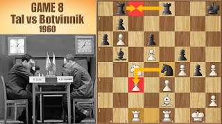 The Gloves Are Off  Tal vs Botvinnik 1960  Game 8 [upl. by Iat]