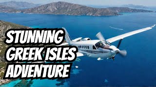 Greek Isles Adventure Fly from Kalamata LGKL to Chania LGSA  A Stunning Greek Odyssey [upl. by Hseham]