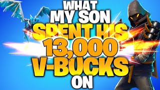 What My Son Spent His 13000 VBucks On [upl. by Eelrahs]