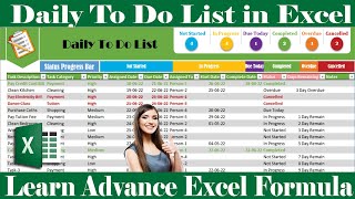 263How to make to do list in Excel  How to create Checklist in Excel [upl. by Wiebmer]