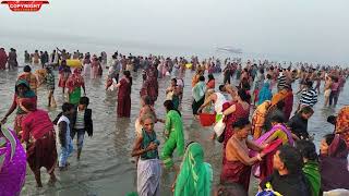 Ganga snan I Gangasagar Mela I Crowd People In Gangasagar Fair I Kumbh Mela I Holy ganga Bathing [upl. by Nisior]