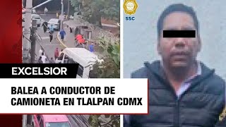 Balea a conductor de camioneta en Tlalpan CDMX [upl. by Frohne]