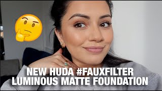 NEW HUDA BEAUTY FAUXFILTER LUMINOUS MATTE FOUNDATION  KAUSHAL BEAUTY [upl. by Htieh]