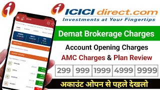 ICICI Direct Brokerage Chages  ICICI Demat Account Charges  Neo Plan Option amp Intraday Charges [upl. by Ardnuasal]