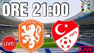 🔴 LIVE REACTION OLANDA  TURCHIA EUROPEI 2024 QUARTI DI FINALE 🇳🇱  🇹🇷 [upl. by Grochow]