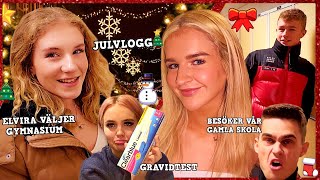 JULVLOGG🎄🎁✨ GRAVIDTEST  Elvira väljer gymnasium amp vi besöker vår gamla skola 🎄✨🎁 [upl. by Ziguard10]