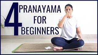 20 Min Pranayama for Beginners 4 Guided Pranayama Practices Yoga With Archana Alur Pranayama yoga [upl. by Einafats]