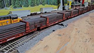 BNSF Ribbon Rail or welded rail train [upl. by Zelikow]