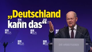 Deutscher Arbeitgebertag 2024 Wirtschaft verlangt Entlastungen – Scholz „Deutschland kann das“ [upl. by Saba]