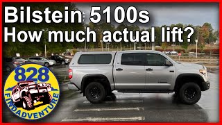 How much actual lift with Bilstein 5100s on the top setting Toyota Tundra [upl. by Raymond577]