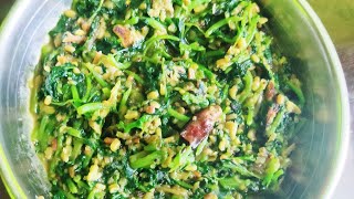 ଦେସି ମୁଗ ଡାଲି ଦିଆ କୋଶଳା ଶାଗ ଭଜା Kosala saga bhaja recipe [upl. by Snah]