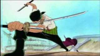 One Piece Zolo vs Mihawk UNCUT 4kids Dub [upl. by Phillips]