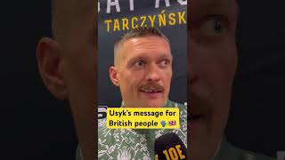 Oleksandr Usyk sends message to British public boxing [upl. by Balas]