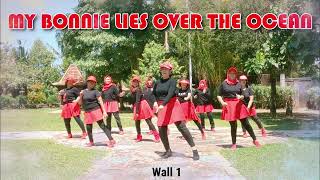 My Bonnie Lies Over The Ocean  Line Dance  Choreo by Herlina Aritonang INA [upl. by Hynes]