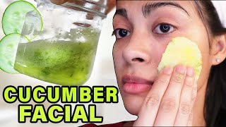 I applied CUCUMBER JUICE on my face OVERNIGHT amp This happened not expecting this [upl. by Hooper411]