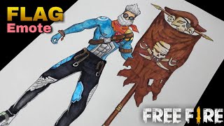 FLAG Emote Drawing  Freefire Drawings  KAKU Arts [upl. by Dougall678]