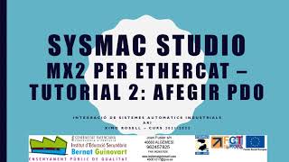 Sysmac Studio Control VF OMRON 3G3MV MX2 per Ethercat Tutorial 2 Afegir PDO [upl. by Sivrahc]