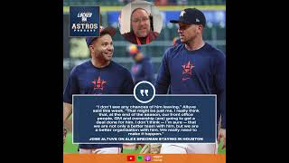 What did Jose Altuve say about the astros resigning Alex Bregman [upl. by Balcke]