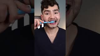 toothbrush dentist satisfying comedy makeup homemade diy braces teeth youtubeshorts [upl. by Alimat402]