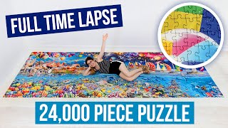 Solving the 24000 Piece Jigsaw Puzzle  FULL TIME LAPSE [upl. by Barbey534]