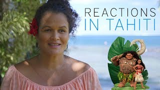 DISNEY MOANA  REACTIONS IN TAHITI [upl. by Airamesor568]