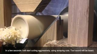 The quotMquot Spindle Steady Jig — Woodturning [upl. by Ydner937]