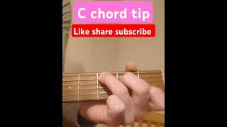 C chord tip shorts chords fyp viralshorts music new learn trending reels subscribe like [upl. by Aerdnahc]