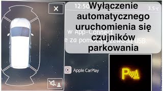 Wyłączenie automatycznego uruchomienia się czujników parkowania VW [upl. by Ramburt]