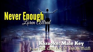 Never Enough by Loren Allred  Karaoke Male Key [upl. by Pazia]