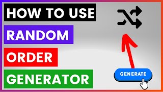 How To Use Random Order Generator To Sort Things Randomly in 2024 [upl. by Ori]