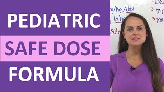 Pediatric Safe Dose Range Calculation  Dosage Calculations Nursing NCLEX Review [upl. by Erb]