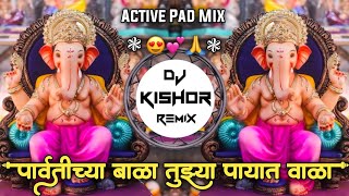 Parvatichya Bala😍पार्वतीच्या बाळा Active Pad Mix💕Ganpati Song 2024 Remix DJ KD Style Kishor 🙏 [upl. by Pentha938]