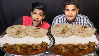 CHICKEN MASALA RICE ROTI Vs PRAWNS MASALA RICE ROTI CHALLE [upl. by Ayekin]