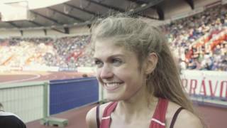 Konstanze Klosterhalfen  interview after Ostrava Golden Spike 2016 [upl. by Aklog78]