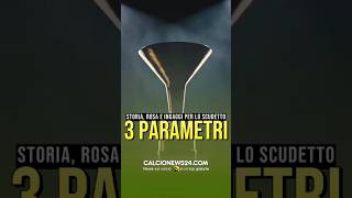 3 PARAMETRI PER CAPIRE LA FAVORITA ALLO SCUDETTO calcionews24 seriea [upl. by Tewell]