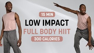 15 MIN LOW IMPACT FULL BODY HIIT WORKOUT  300 Calories  No Repeat  No Equipment  Fat Burning [upl. by Anirahtak]