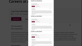 Law Vacancy at Axis Bank  Banking Legal Jobs 2024  LLB Vacancy 2024 job lawyer legaljobs [upl. by Ayardna]