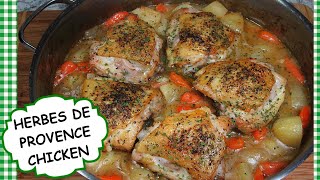 HERBES DE PROVENCE CHICKEN WITH POTATOES amp CARROTS RECIPE  SUNDAY CHICKEN DINNER [upl. by Adali584]