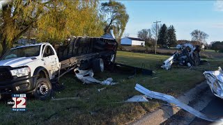 Four men taken to the hospital after a crash in Gladwin County [upl. by Ylelhsa]