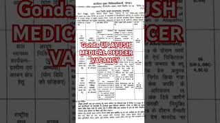 AYUSH MEDICAL OFFICER GONDA UP FORM FILLING STARTEDUPvacancy homoeopathy doctor [upl. by Oeram957]