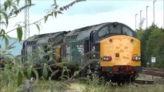 Bridgwater 37s amp Taunton HSTs  a Freight Thurs 28th July 2016 [upl. by Atinaej]