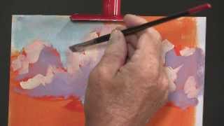 How to Paint a Dramatic Impressionistic Clouds with Mike Rooney [upl. by Ahsiaa]