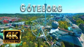 GÖTEBORG 4K  Sweden 🇸🇪 by Drone  Scenic Relaxation with City Sounds [upl. by Ellennod]