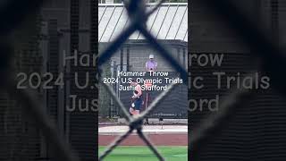 Hammer Throw 2024 US Olympic Trials trackandfield athletics hammerthrow Justin Stafford [upl. by Reahard]