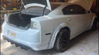 Cutting vicrez widebody kit for 1114 dodge chargers [upl. by Veronike]