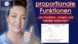 Proportionale Funktionen verstehen Graphen Tabellen und Funktionsgleichungen erkennen [upl. by Fidelity100]